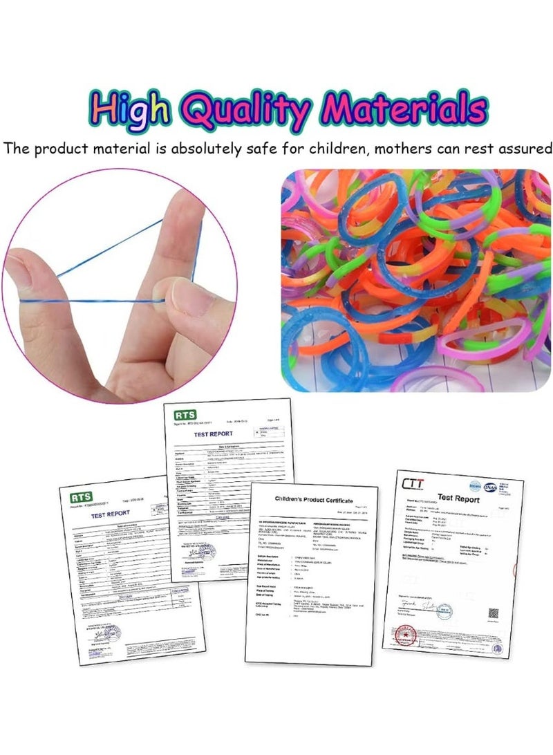 مجموعة صنع الأساور المطاطية العملاقة ومتعددة الألوان -  أدوات سهلة الاستخدام، هدية فنية مثالية لتنمية المهارات والإبداع للأولاد والبنات _ أدوات سهلة الاستخدام ومناسبة للأيدي الصغيرة _  عالم من الألوان والإبداع _ أساور ملونة - Image 3
